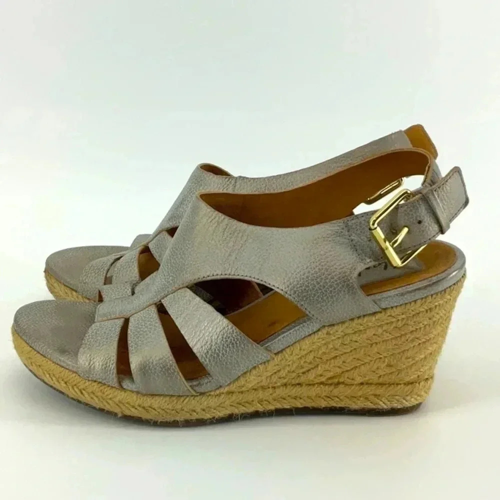 CLARK ESPRADRILLA LEATHER SANDALS - Picture 4 of 6